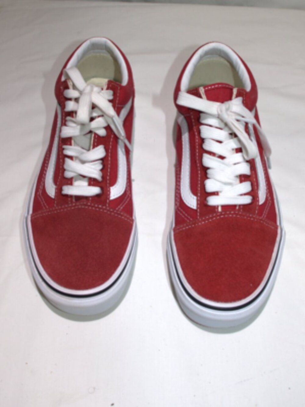 Vans Old Skool Red Canvas Suede Sneakers | Men's 6.5 / Women's 8